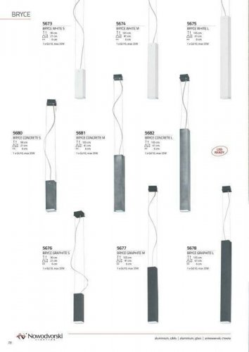 Світильник підвісний Nowodvorski 5678 BRYCE Graphite L (66455)