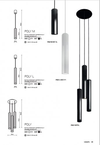 Підвісний світильник Nowodvorski 8881 POLY Black M (23488)