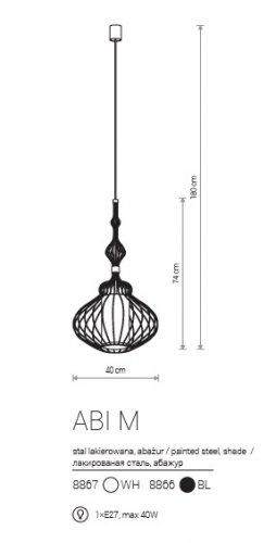 Подвесной светильник Nowodvorski 8867 ABI White M (23898)