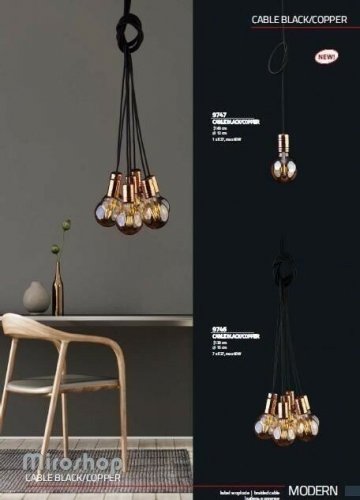 Підвісний світильник Nowodvorski 9747 CABLE Black/COPPER (93076) 