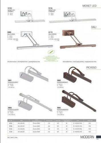 Подсветка для картин Nowodvorski 3982 Picasso Brown