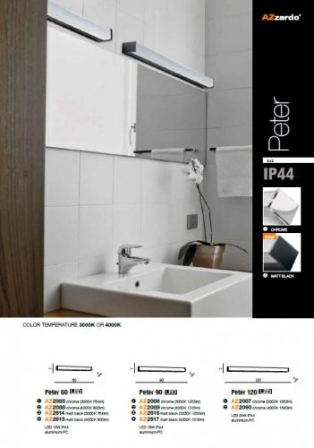 Настінний світильник Azzardo AZ2617 Peter 90 4000 (matt black)