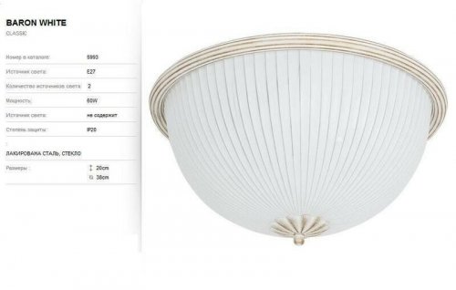 Стельовий світильник Nowodvorski 5993 BARON White (78807)