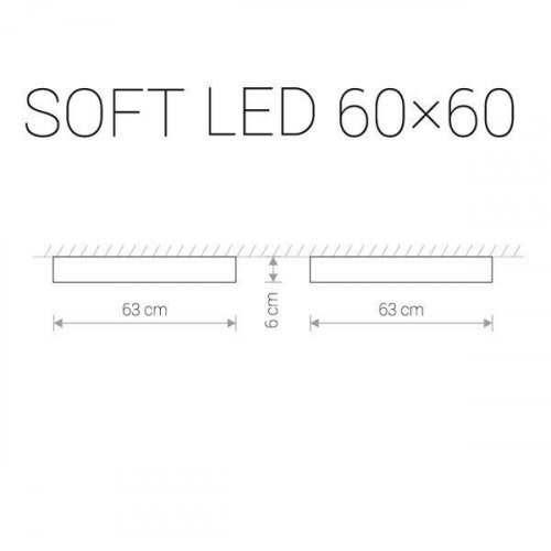 Стельовий світильник Nowodvorski 9530 SOFT LED White 60X60 (12279)