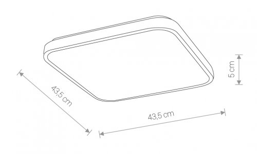 Потолочный светильник Nowodvorski 9170 AGNES SQUARE LED Black 32W (23479)