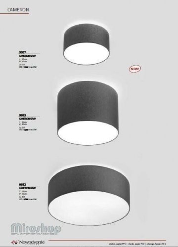 Потолочный светильник Nowodvorski 9683 CAMERON GRAY (93048)