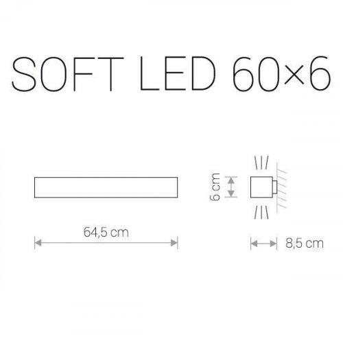 Стельовий світильник Nowodvorski 9525 SOFT LED Graphite 60X6 (12296) 