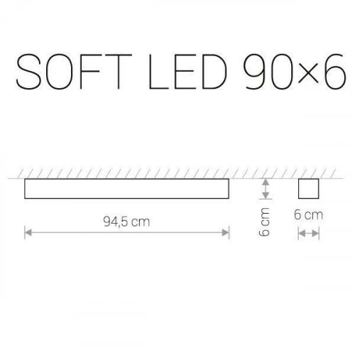 Стельовий світильник Nowodvorski 9540 SOFT LED White 90X6 (12315)