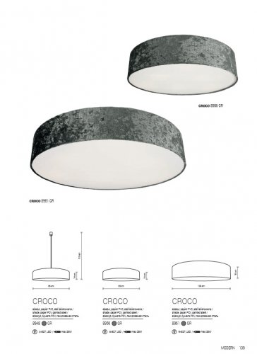 Стельовий світильник Nowodvorski 8956 CROCO GRAY (23461)