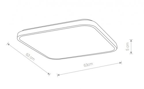 Потолочный светильник Nowodvorski 9171 AGNES SQUARE LED White 64W (23436)