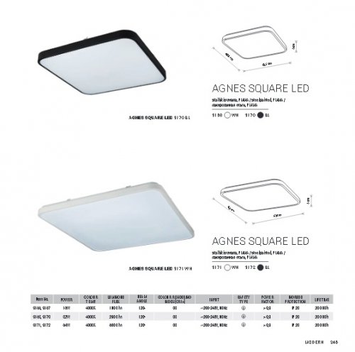 Потолочный светильник Nowodvorski 9171 AGNES SQUARE LED White 64W (23436)