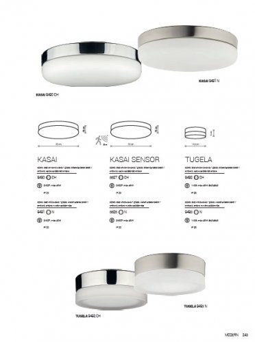 Потолочный светильник Nowodvorski 8828 KASAI SATIN NICKEL SENSOR (23536)