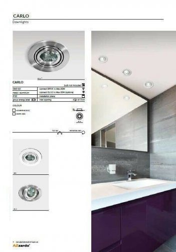 Світильник точковий Azzardo AZ0805 Carlo (white) (GM2102-WH) (76037)