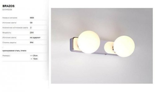 Світильник для ванною Nowodvorski 6950 BRAZOS (84894)