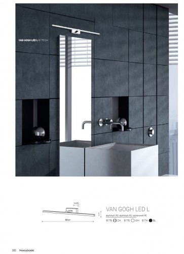 Настінний світильник Nowodvorski 9174 VAN GOGH LED Black L (23622)