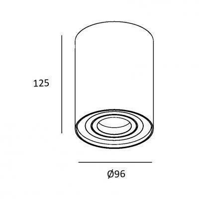 Світильник точковий Azzardo AZ0858 Bross 1 (white) (GM4100-WH) (76028)