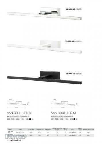 Настенный светильник Nowodvorski 9347 VAN GOGH LED Chrom M (11803)