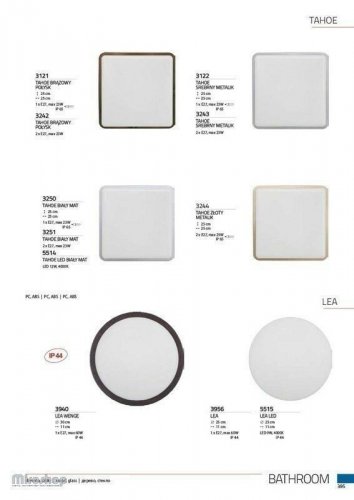 Светильник для ванной Nowodvorski 3251 TAHOE White mat (66375)