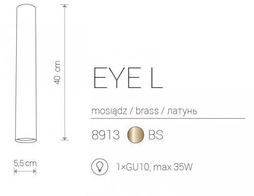 Точковий світильник Nowodvorski 8913 EYE BRASS (23457)