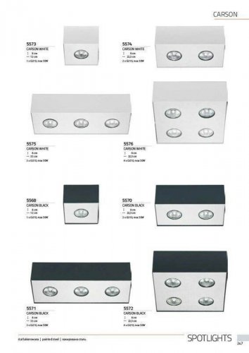 Світильник точковий Nowodvorski 5570 CARSON Black (66780)