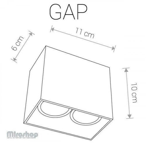 Світильник точковий Nowodvorski 9384 GAP Black (11751)