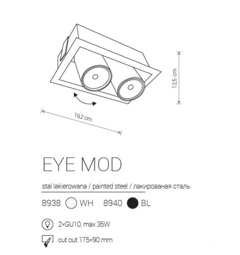 Точечный светильник Nowodvorski 8938 EYE MOD White (23382)