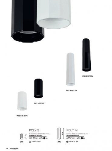 Точковий світильник Nowodvorski 8878 POLY Black M (23377)