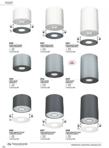 Точковий світильник Nowodvorski 6000 POINT White Silver/White Graphite S (78634)