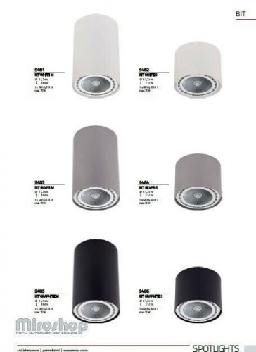 Точковий світильник Nowodvorski 9485 BIT Graphite M (93158)