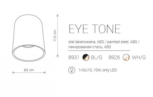 Точковий світильник Nowodvorski 8926 EYE TONE White-Gold (23327)