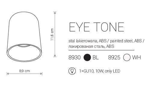 Точковий світильник Nowodvorski 8925 EYE TONE White-White (23381) 