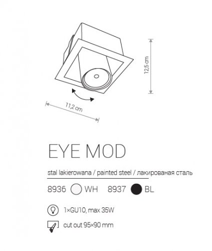 Точковий світильник Nowodvorski 8937 EYE MOD Black (23417)