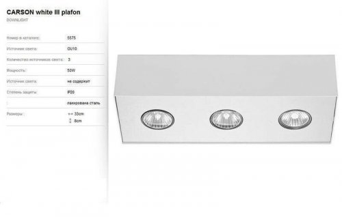 Світильник точковий Nowodvorski 5575 CARSON White (66777)