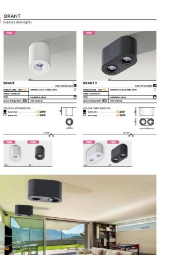 Точковий світильник Azzardo AZ2818 Brant (white)