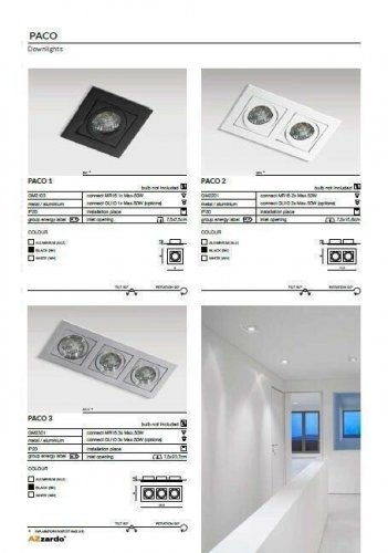 Светильник  точечный  Azzardo  AZ0803  Paco  3  (black)  (GM2301-BK)  (76119)