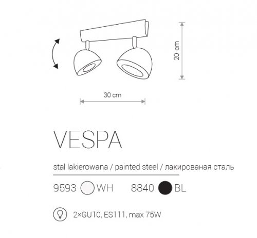Спот Nowodvorski 8840 VESPA Black (23934)