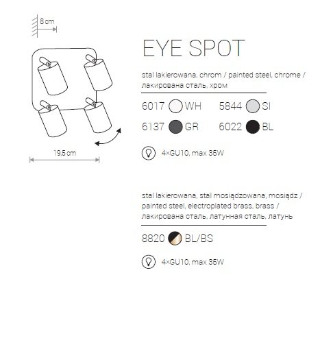 Спот Nowodvorski 8820 EYE SPOT BRASS (23449)