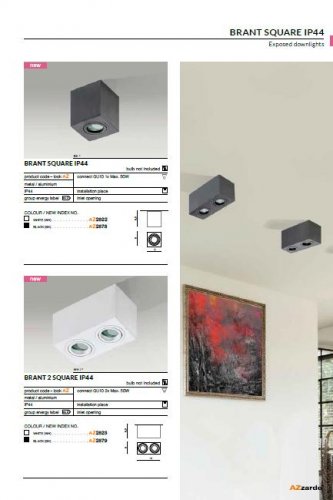 Точковий світильник Azzardo AZ2823 Brant 2 Square IP44 (white)