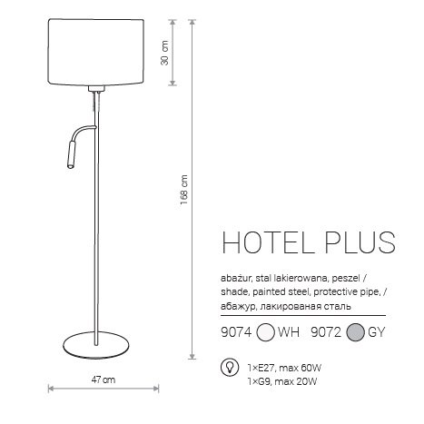 Торшер Nowodvorski 9072 HOTEL PLUS (23338)