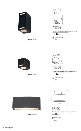 Настенный  светильник  Nowodvorski  9124  ASSOS  (23406)