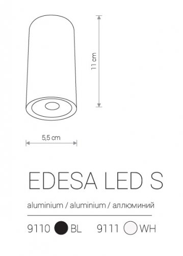 Стельовий світильник Nowodvorski 9111 EDESA LED White S (27363)