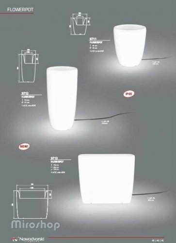 Парковий світильник Nowodvorski 9712 FLOWERPOT M (93143)