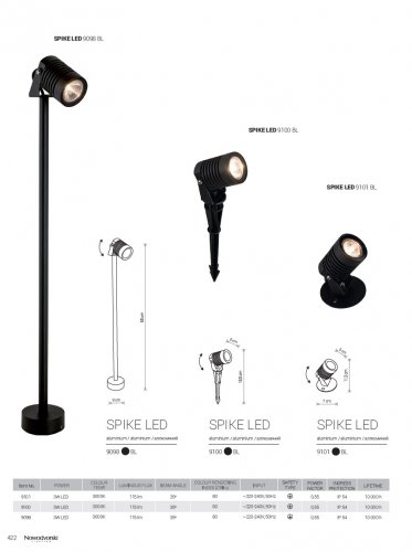 Вуличний стовпчик Nowodvorski 9098 SPIKE LED (23611)