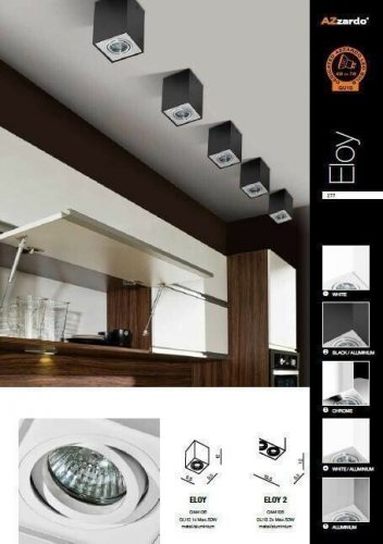 Світильник точковий Azzardo AZ0872 Eloy (white/aluminium) (GM4106-WH-ALU) (76044) 