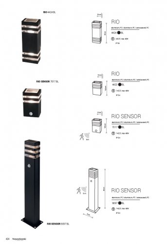Вуличний стовпчик Nowodvorski 9097 RIO SENSOR (23504)