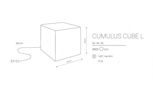 Парковий світильник Nowodvorski 8965 CUMULUS CUBE (23495)