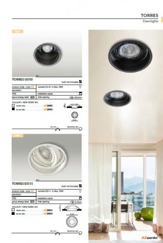 Точковий світильник Azzardo AZ2682 Torres GU10 (white)