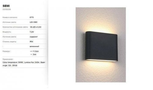 Настінний світильник Nowodvorski 6775 SEMI (84928)