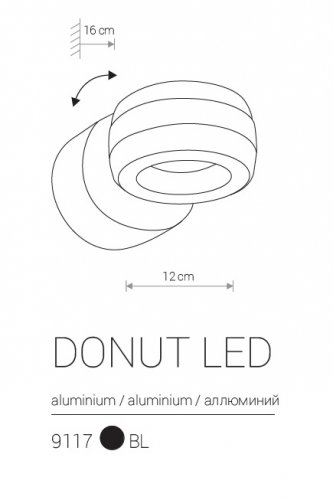 Настінний світильник Nowodvorski 9117 DONUT LED (23528)