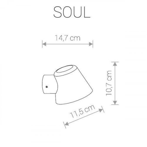 Настенный  светильник  Nowodvorski  9555  SOUL  Graphite  (12342)